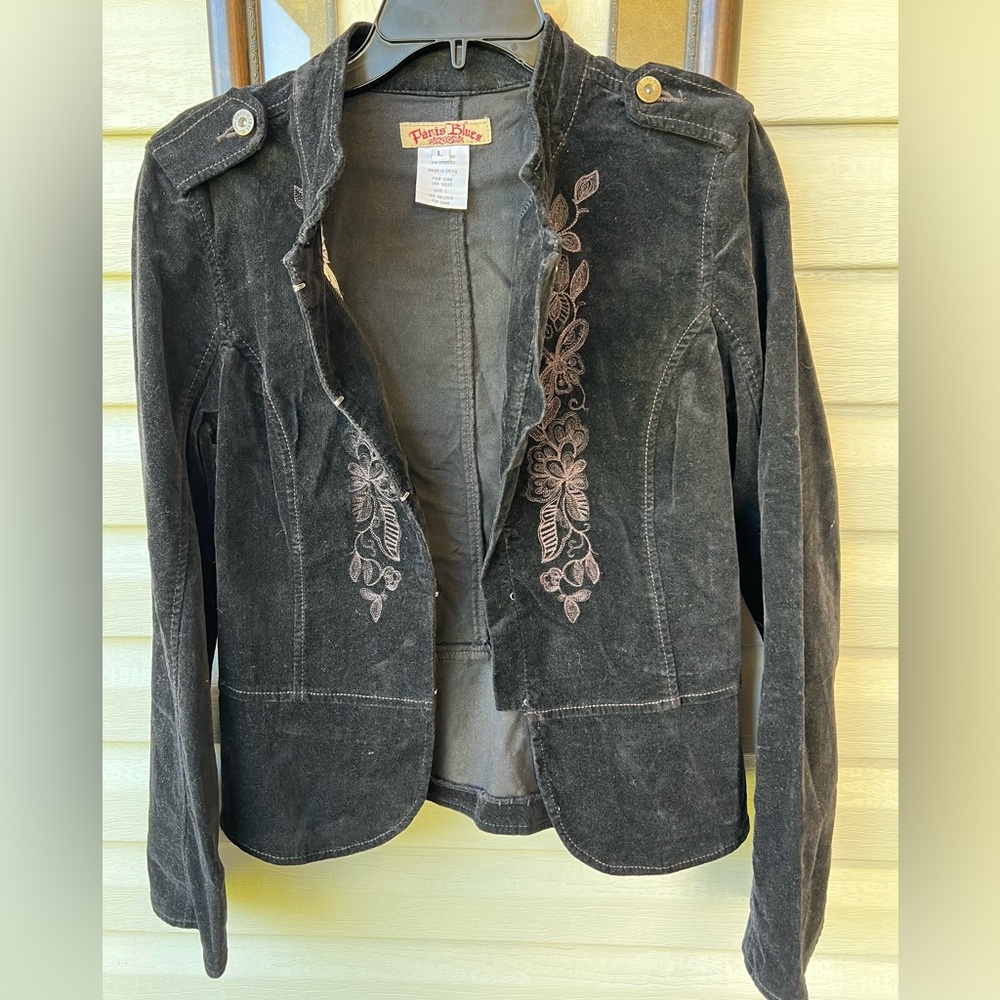 Paris Blues Jacket with stitching on front size Large